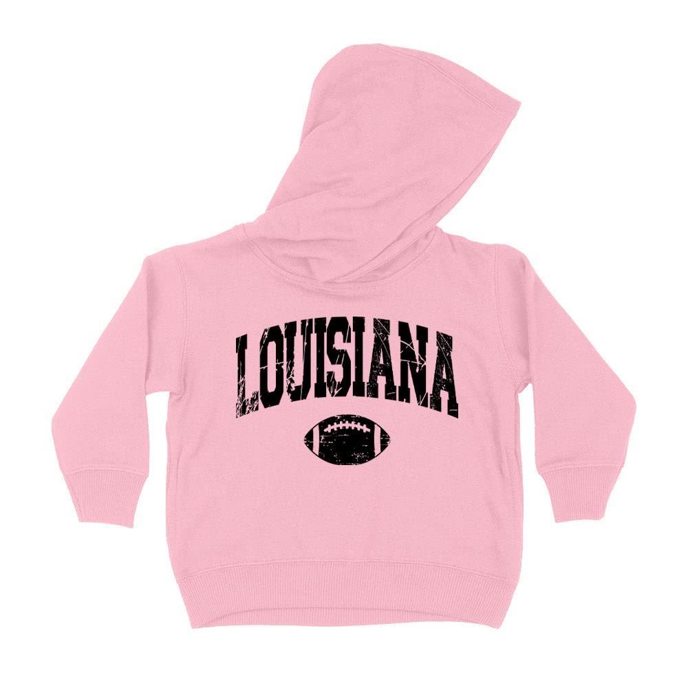 Football Louisiana Collegiate Kids Hoodie Sweatshirt Toddler 5T Light Pink
