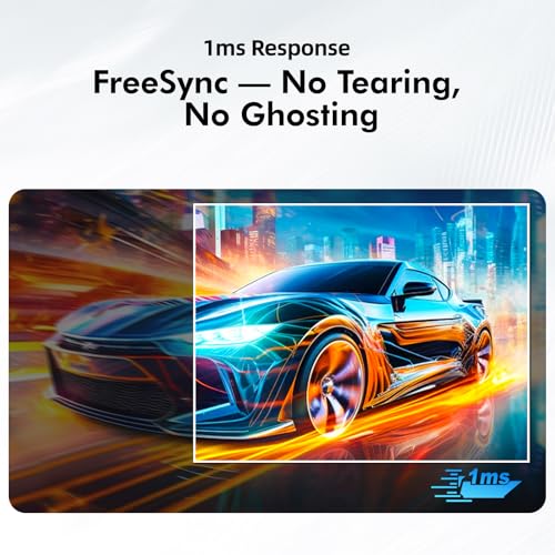 Image of Computer Monitor, 4K Computer Monitor (3840 x2160) up to 120Hz, Gaming Monitor 32 inch, Gaming Monitors w / 99% sRGB, AMD FreeSync, IPS Panel,Computer Monitors w / 1ms Display, VESA Mountable, Black