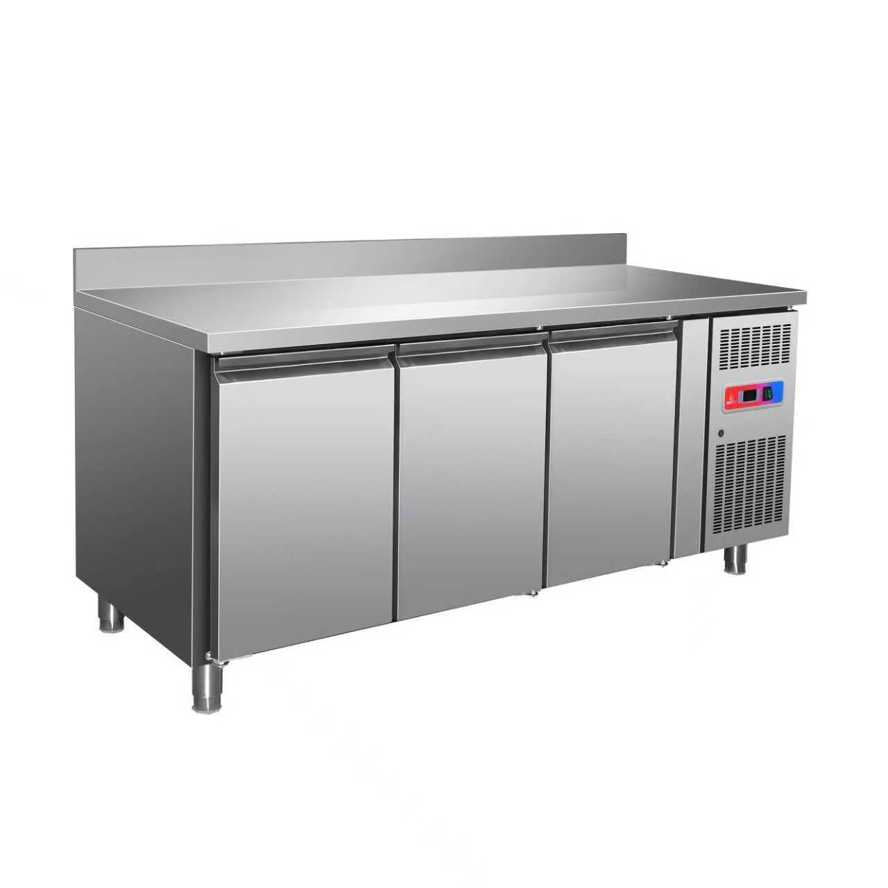 Bajo mostrador refrigerado industrial ventilado acero inoxidable 300L 500L 600L | 2, 3 y 4 puertas | Refrigeración ventilada +2ºC/+8ºC | Termostato Dixell | Hostelería profesional