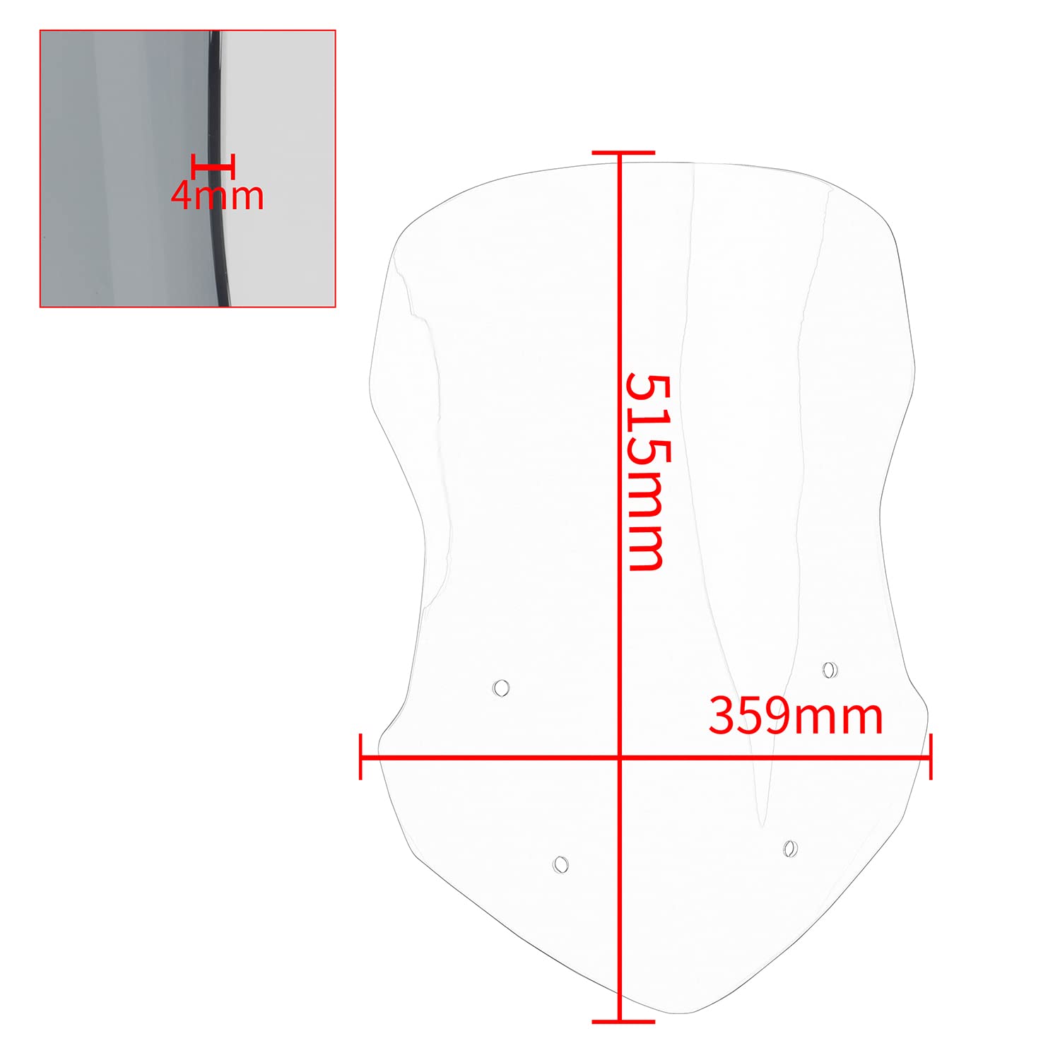 Cúpula Parabrisas para moto NC750X NC 750X 2021 2022 2023 2024 Aire Protección Vidro Carenado (Claro)