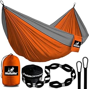 MalloMe Camping Hammock for Adults & Kids – Portable Hammocks for Outside – Hamacas Para Adultos Outdoor Single & Double Two 2 Person Hammock – Hamaca/Hamacs/Amacas Heavy Duty Tree Travel Hamock