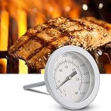 medidor de temperatura para horno de barro 【Instalación】 Mide con precisión la temperatura dentro de la parrilla de barbacoa. Fácil de instalar, simplemente inserte el vástago a través del orificio en su hoyo/ahumador/parrilla y luego coloque la tuerca, que está incluida.
