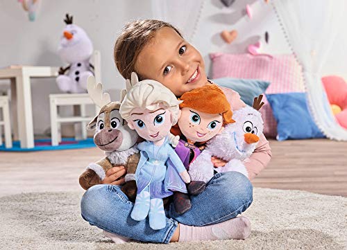 Simba 6315877639 - Disney Frozen II Plüsch Anna 25cm, Plüschspielzeug, Kuscheltier, Eiskönigin, ELSA, Schneemann, ab den ersten Lebensmonaten