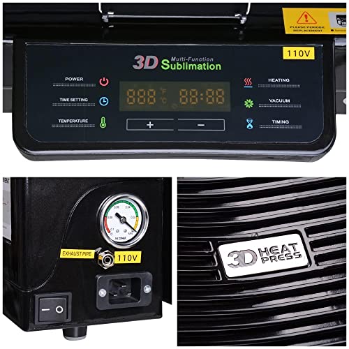 Máquina Termofijadora 3D Vacío Sublimación 2800W miniatura 3
