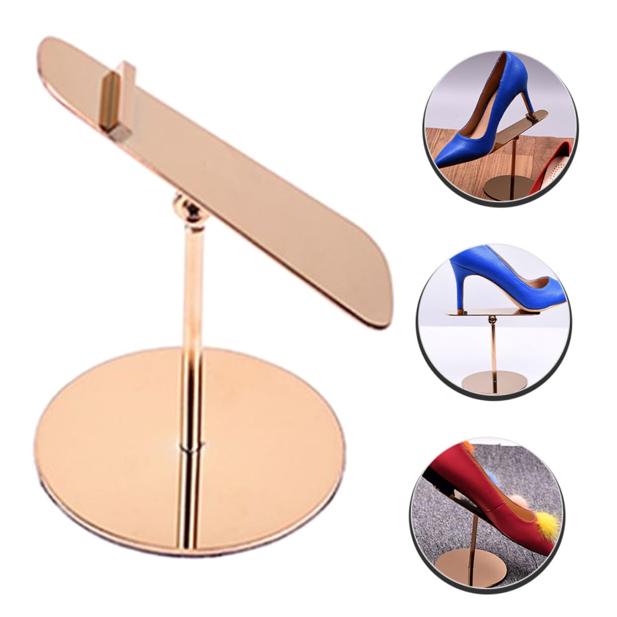 PRETYZOOM Stainless Steel Shoe Rack Wire Black Tall Narrow Entryway Closet Storage Display Stand