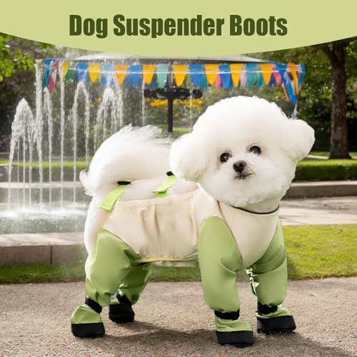 Botas con tirantes para perros y protectores ajustables reflectantes 3