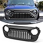 KIWI MASTER Wrangler JL Front Grille Compatible for Jeep Wrangler JL 2018-2022 Gladiator JT Accessories Matte Black Bumper Mesh Grill (Not fit JK)