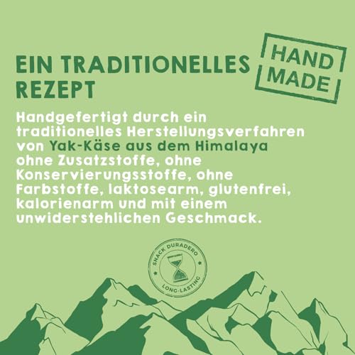 MAIKAI Packung 3 Kauknochen für Hunde L – Käse aus Yakmilch – Hartkäse Kauartikel für Zahnpflege – Langlebiger Kaustab