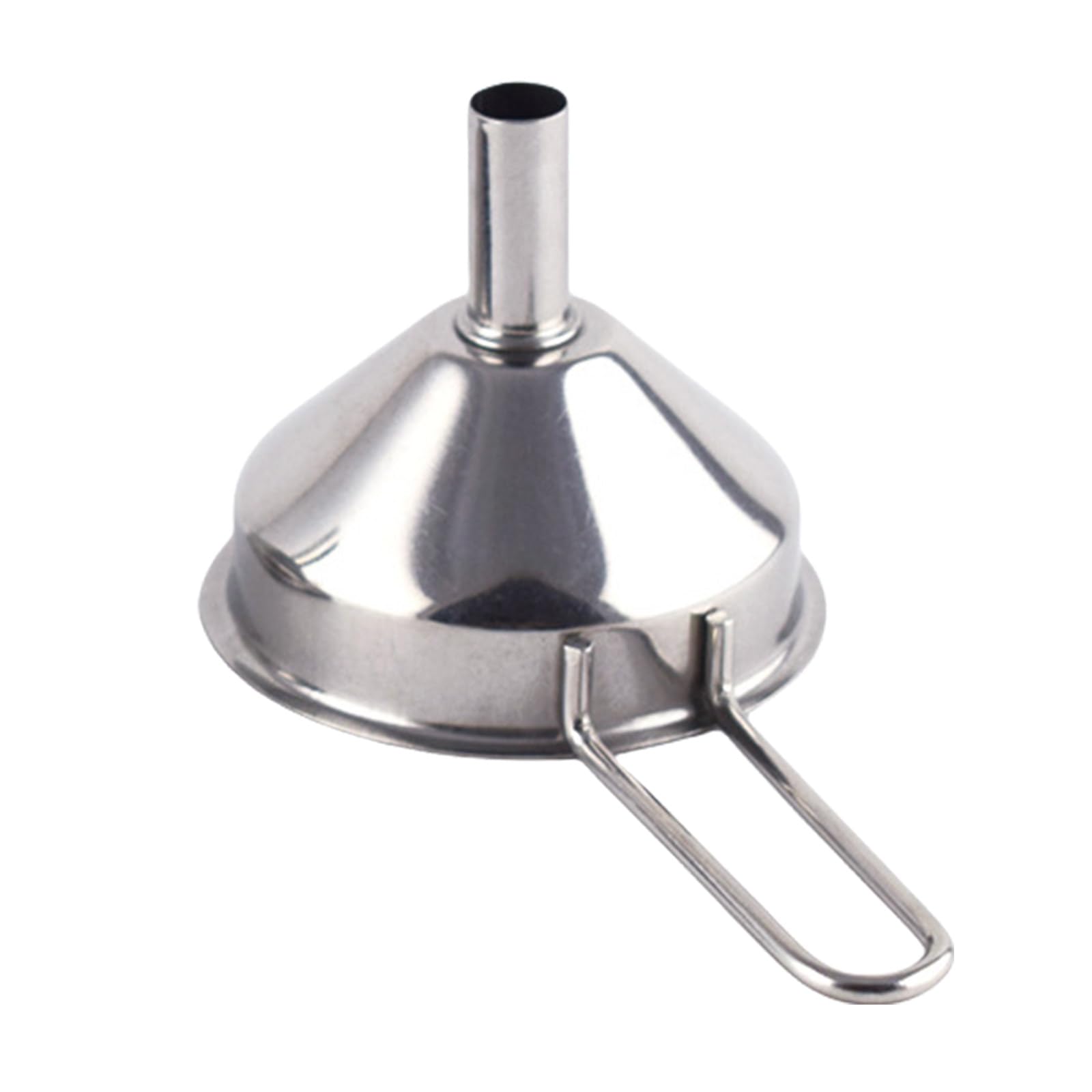 Xjdzineq Conical Stainless Steel Funnel with Hanging Hole Efficient Wide Mouth Liquids Transfer Accessories Kitchen Gadget Stainless Steel Funnel