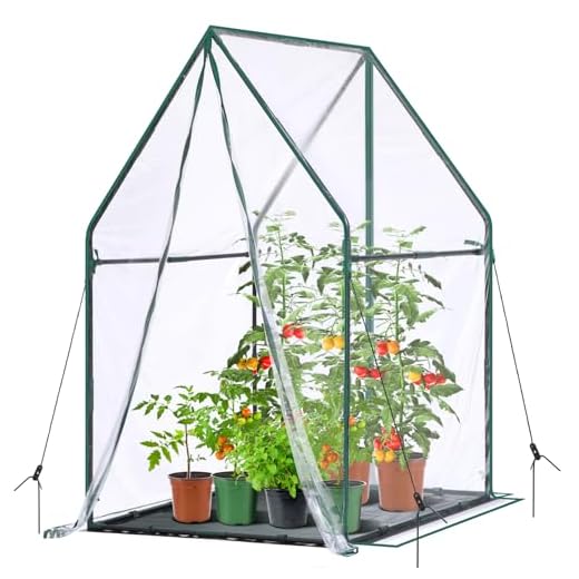 Mini Greenhouse for Indoor Outdoor: Ohuhu Portable Green House with Waterproof Pad for Small Plants Nursery Germination, 36"x36"x58.5" Heavy-Duty PVC Cover Tent Humidity Dome Seedling Accessory