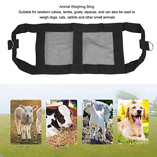 Zerodis Écharpe de Pesage pour Animaux Sac de Pesée en Nylon Haute Résistance 34x58cm Capacité 100kg pour Veaux Agneaux Chèvres Alpagas Chiens