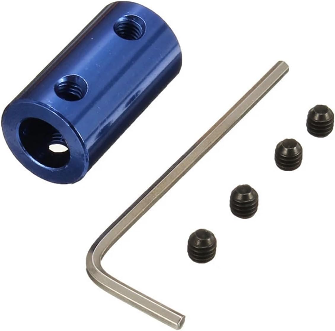 4 Pack 10 * 20mm Aluminum Alloy Coupling Motor Coupling Extension Connector Adapter Accessories 2/3/4/5mm(4mm-5mm)