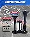 Animgrth Upgraded 12V 600DB Air Horn Dual Trumpets, Super Loud Truck Train Horns Kit with Air Compressor for Any 12V SUV Motorcycle Trucks Pickup Lorries Trains Cars Boats