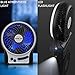 OPOLAR Battery Operated Travel Fan, Portable Personal Handheld Face Fan, 3-13 Working Hours, 3 Speeds, Strong Wind with Internal and Side Light, Quiet Rechargeable Desk Fan for Boating-4'' / 2 pack