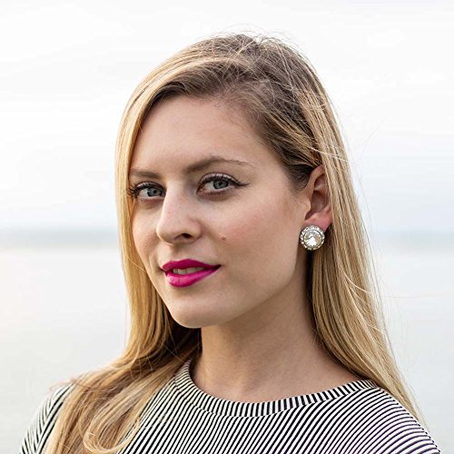 Pammyj Clear 20Mm Crystal Framed Clip-On Earrings #TOP2