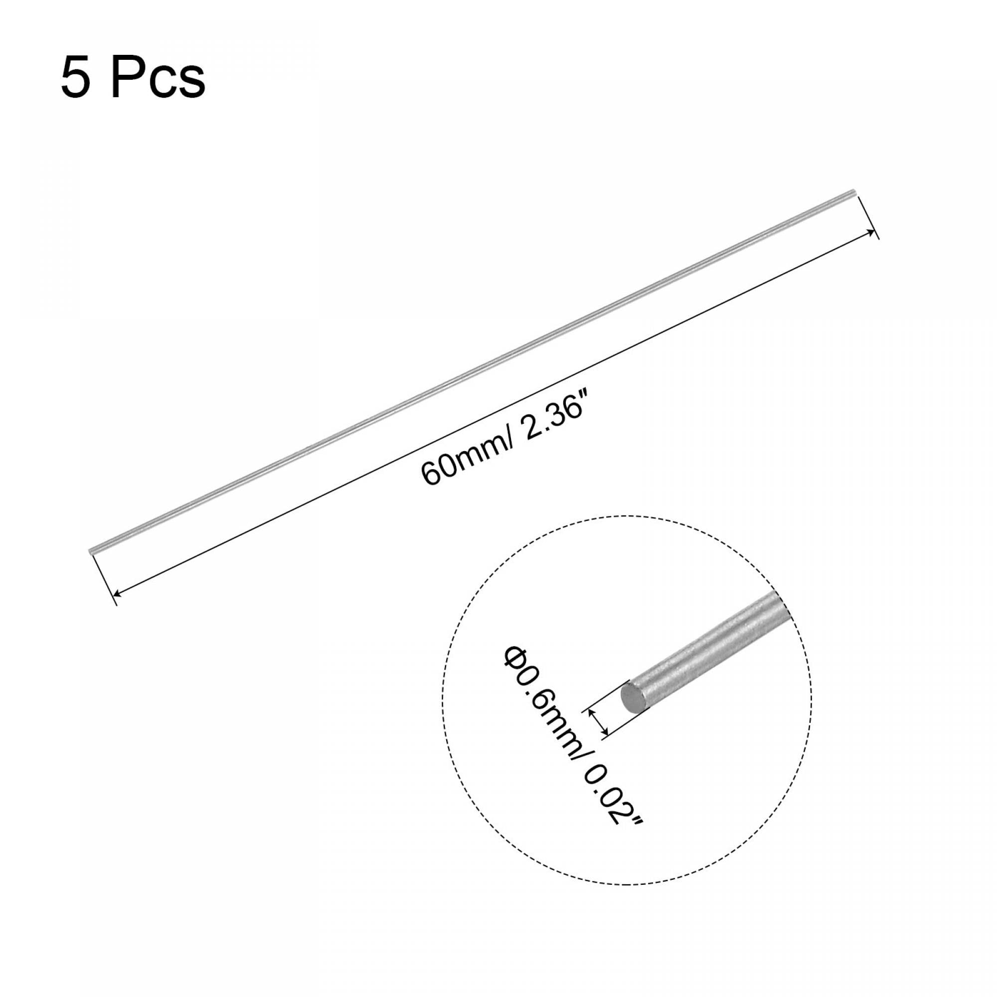 Round Steel Rod, 1mm Diameter 60mm Length, High Speed Steel Bar Stock