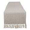 DII Woven Basic Tabletop Collection Chevron Table Runner, 15x72, Gray