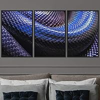 3 Piece Framed Canvas Wall Art Snakes Canvas Prints Home Artwork Decoration for Living Room,Bedroom - 16
