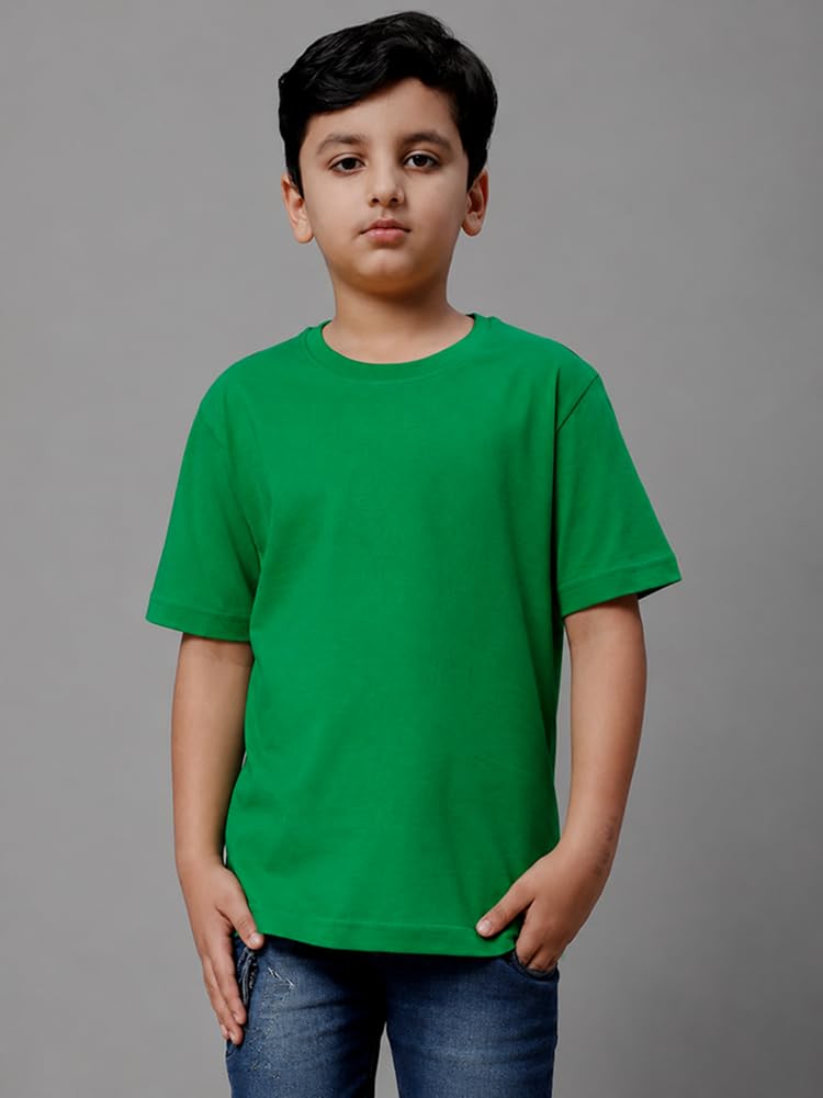 Sale Mart Boys' & Girls' T-Shirt (BPBTS-85_Green_9-10 Years) 3