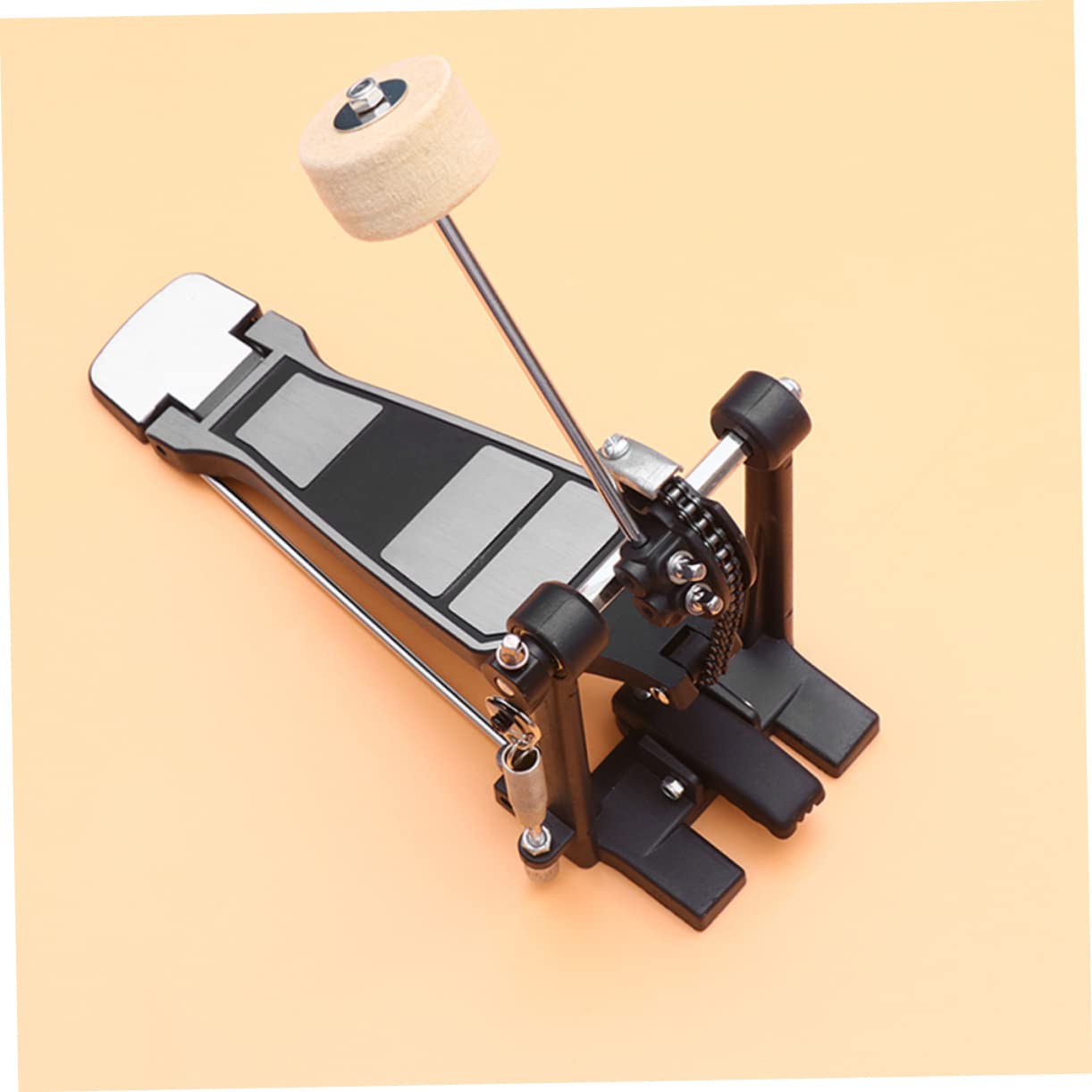 ibasenice Pédale De Grosse Caisse Professionnelle Pied Simple De Remplacement Pour Batterie Accessoire Alliage Avec Marteau Pour Musiciens