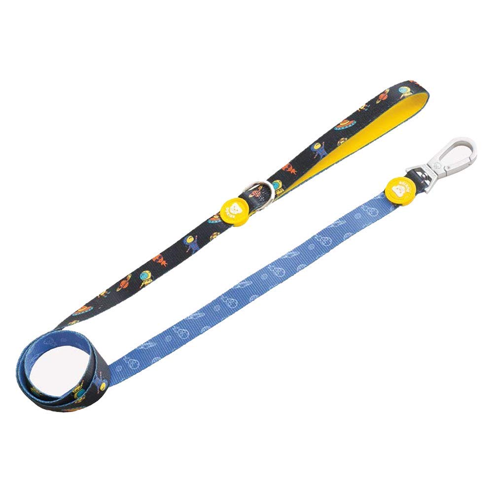DUKIER - Correa para Perro, Accesorio Mascota, Largo, Resistente, Mosquetón de Seguridad, con Neopreno, Space, Talla S