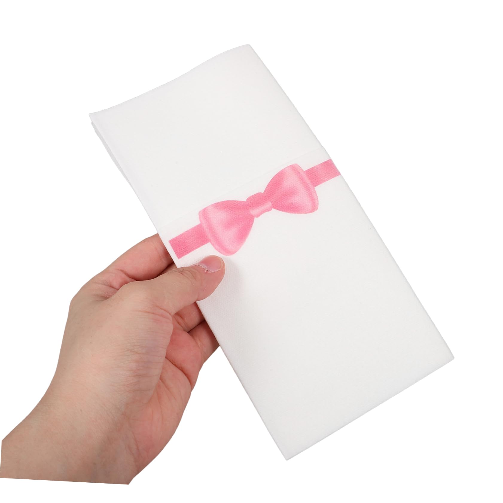 Servilletas de Bolsillo Lazo 50 Uds Papel Rosa para Mesa
