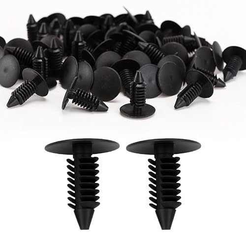 Image of 100 Pcs Universal Car Trim Clips, Black Fir Tree Retainer Clips for Car Body Panel and Bumper, 7.5mm Hole Car Door Trim Rivets, Auto Body Clips for Vehicle Maintenance and Repair