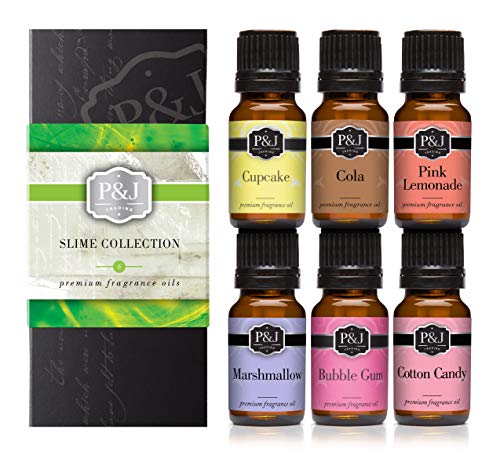 Slime Set of 6 Fragrance Oils - Premium Grade Scented Oil - 10ml