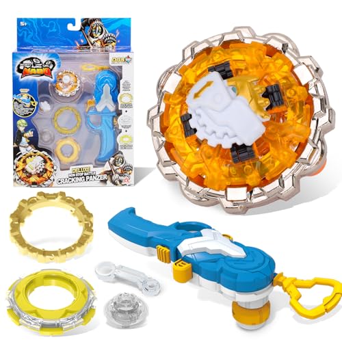 Infinity Nado Peonza con Lanzador Magnético Cracking Panzer Peonzas de Metal, Juguetes para Niños Niños Niñas 5 6 7 8 9 10 11 12 Años