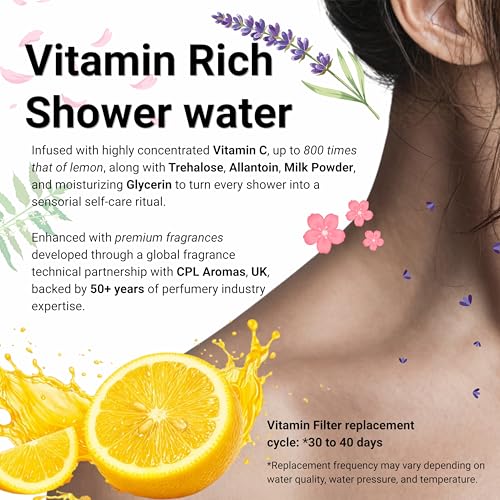 Image of NEMO Vitamin Hand Shower with Filter | Made in South Korea | Aromatherapy | Dual filtration for cleaner shower water, helps reduce residual chlorine and trap rust, heavy metals, larvae & microplastics