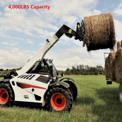 Garvee 4000lbs Skid Steer Pallet Fork, 48" Frame Pallet Forks for Skid Steer Loaders Tractors