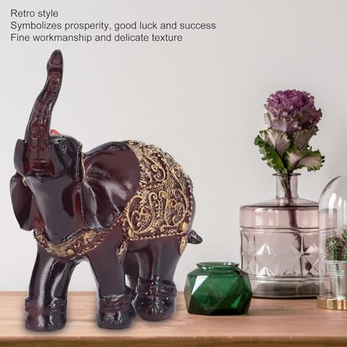 Estatua Vintage de Elefante de Resina 3.9 x 3.9 x 2.0 in miniatura 2