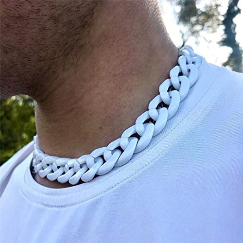 Wiwpar Acrylic Link Chain Necklace Minimalist Collar Necklace Multicolor Acrylic Choker Necklace Set For Women Girls (Style 1) #TOP2