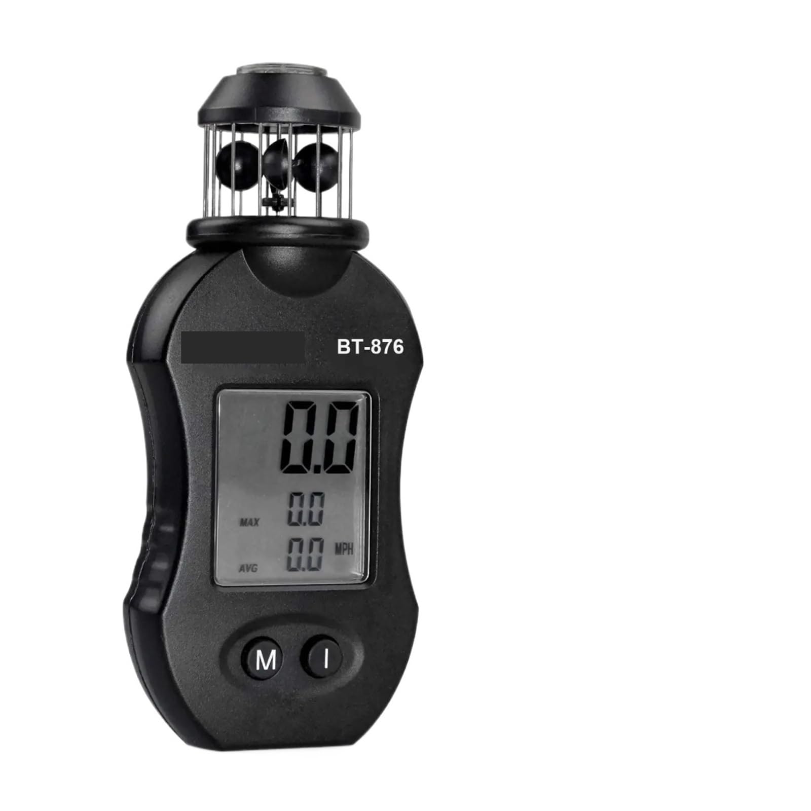 Anemómetro digital de copa, medidor de flujo de aire for medir la velocidad y el volumen en sistemas de ventilación de climatización, tiro y navegación.