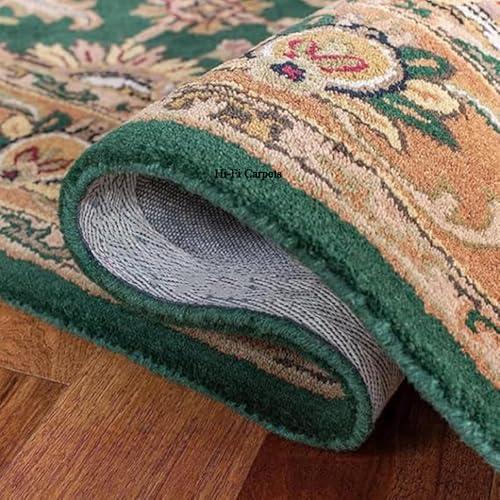 Image of 6x9 Ft Woolen Area Rug -, Tufted Wool Carpet for Home Interiors & Office Decor