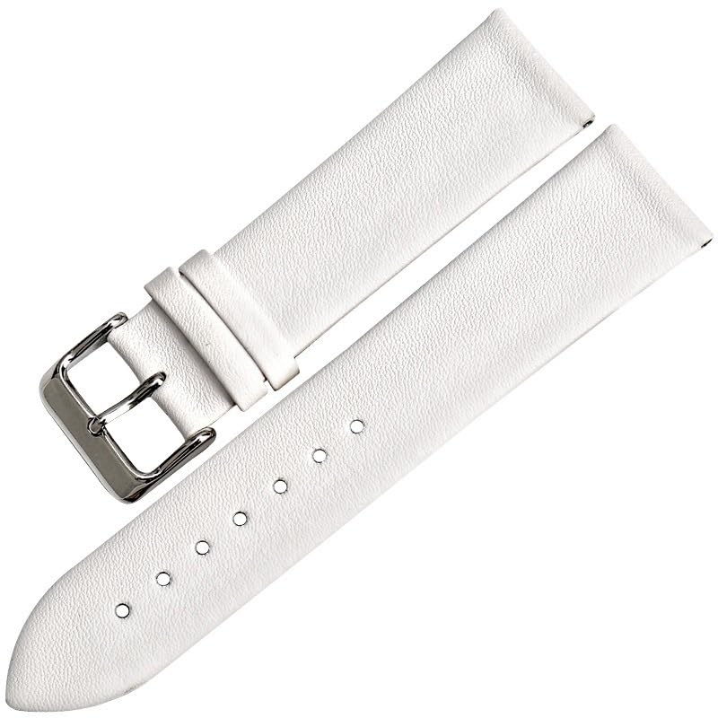 Bracelet de montre en cuir 22mm blanc compatible montre DW homme femme