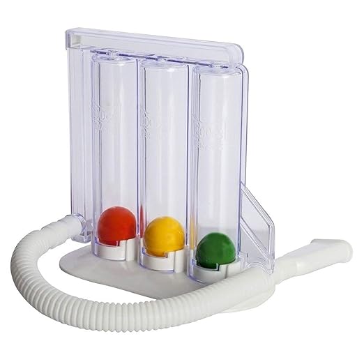 VMC 3 Ball Deep Breathing Lung Exerciser Incentive Spirometer