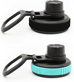 Nandaga Spout Lid (No Straw) Fit for Wide Mouth Insulated Sports Water Bottles (Mouth Diameter 2.28 inch/5.8CM), Fits Most...