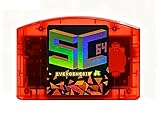 SummerCart64 Open Source N64 Flash Cart with 64DD Support and Full N64 Compatibility - EverDrive x7 Competitor - N64 Compatible Game Cartridge with 32GB Micro SD Card - SC64 Summer Cart Clear Red