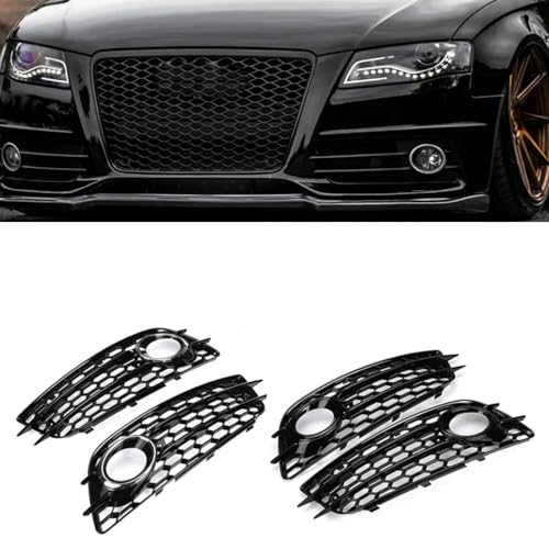 Cubierta de rejilla antiniebla 8K0807681C para parachoques de Audi A4 B8 S4 2008-2012 4