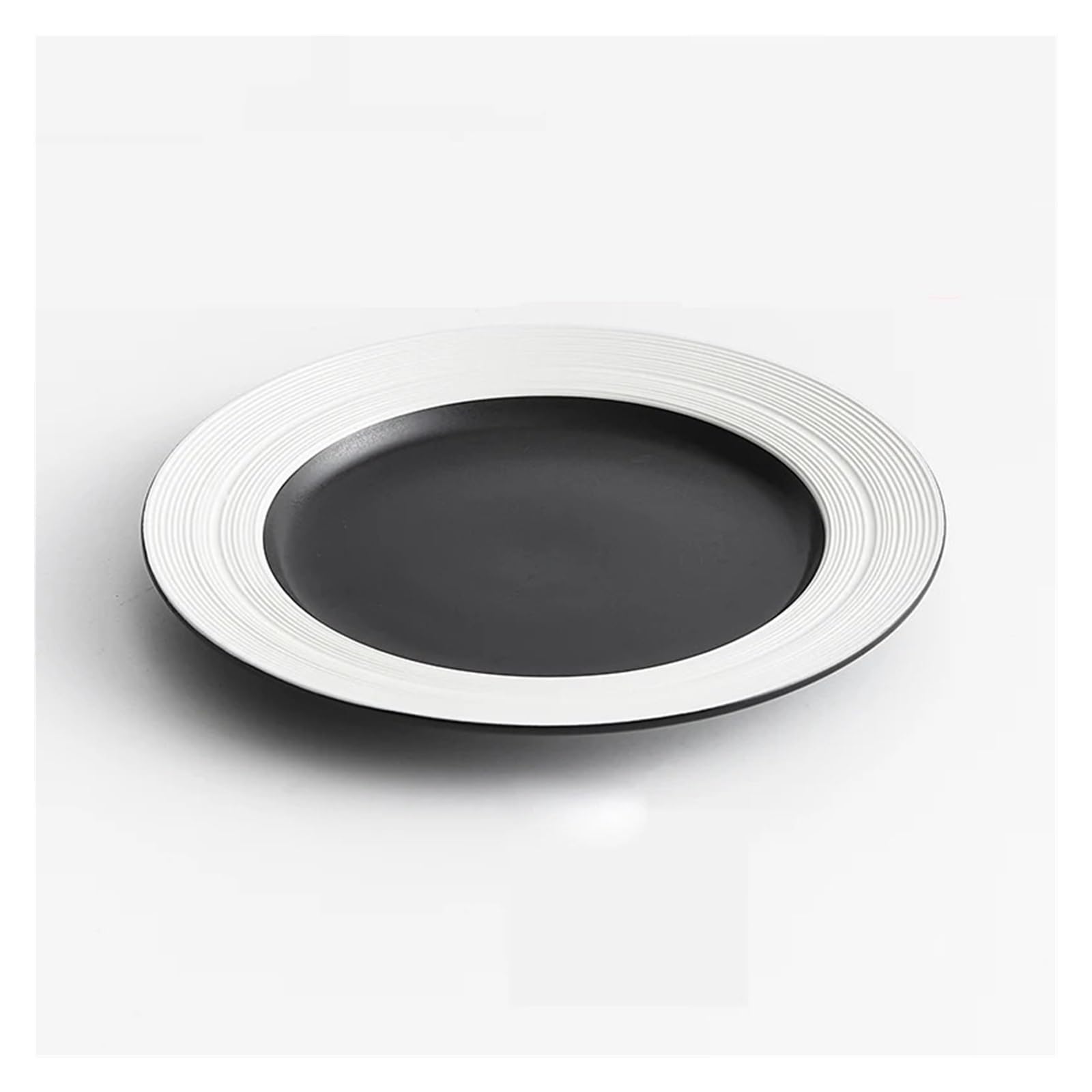 Forniture Per Feste Piatto di pasta di bistecca occidentale in ceramica in bianco e nero Piatto di lusso Ristorante Piatto da dessert di frutta Stoviglie da cucina Piatti Della Festa ( Color : 9.25 in