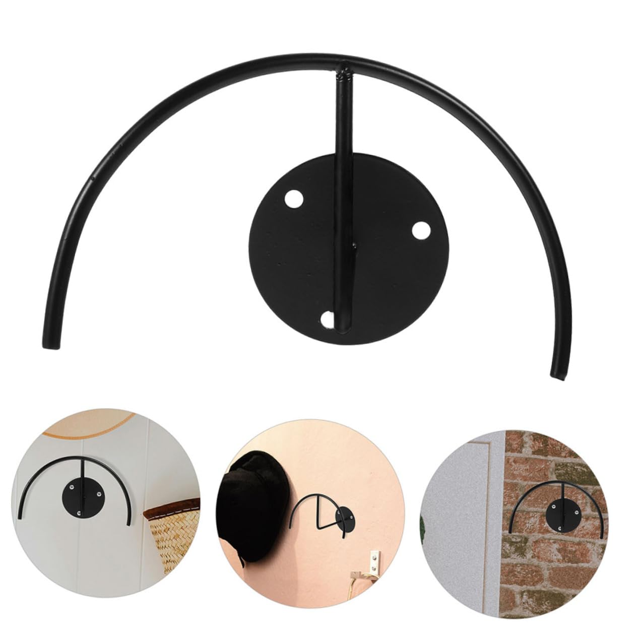 KOMBIUDA Perchero de Pared para Sombreros de Acero al Carbono 4 Piezas