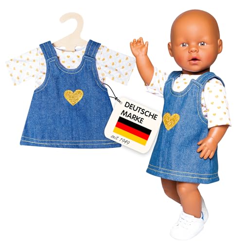 Heless 1052 - Bekleidungs-Set für Puppen im Design Goldstück, 2 teilig...