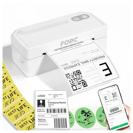 How to print badge for airline luggage Forc 4X6 Thermal Shipping Label Printer