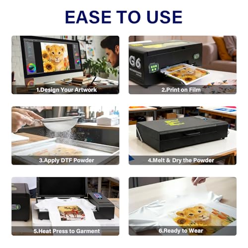 Image of A3 1390 DTF Bundles, T-Shirt Printer with Built-in White Ink Circulation, DTF Printer Starter Kit for Home and Small Business (Printer+A3 Oven+DTF Ink+Film+Software+Powder+DTF Cleaning Kit)