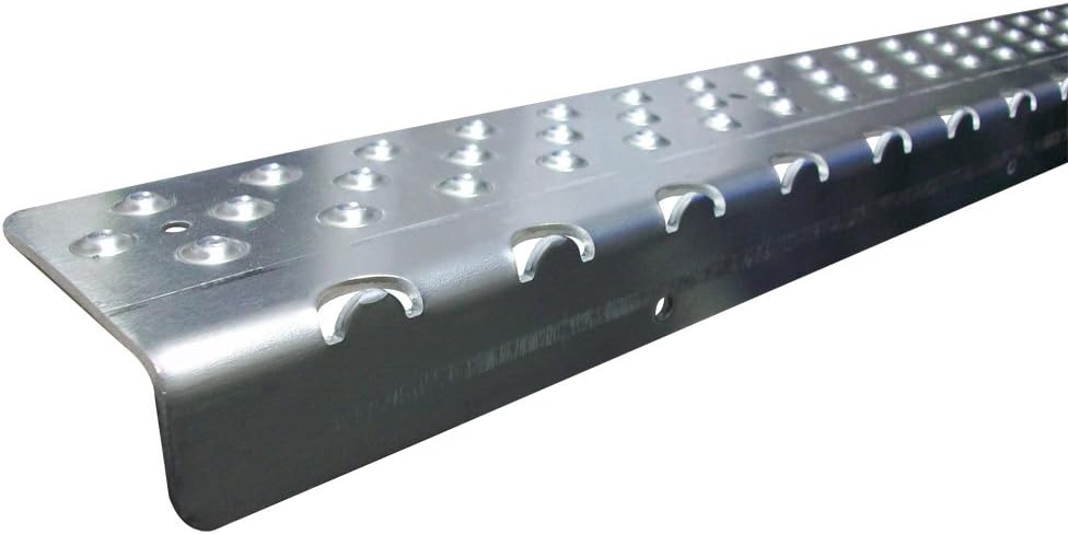HandiTreads Non Slip Aluminum Stair Nosing, Mill Finish Silver, 2.75 x 30 with Color Matching Wood Screws, Each