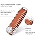 2 Sets Leather Key Organizer Compact Folding Pocket Key Holder up to 16 for Mens Father's Day Gift(Black, Brown)