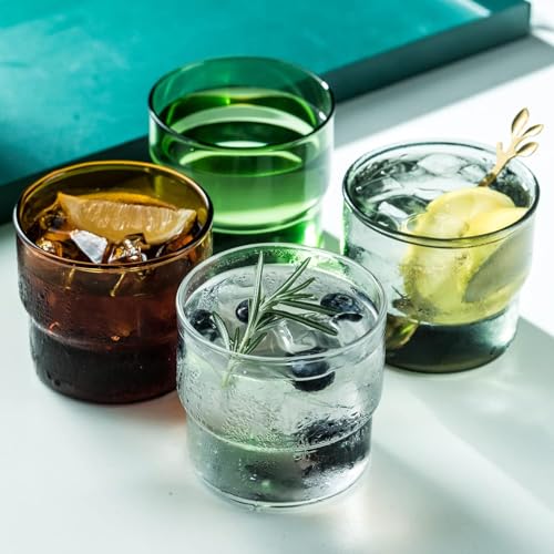 Set de 4 vasos apilables estilo vintage miniatura 6