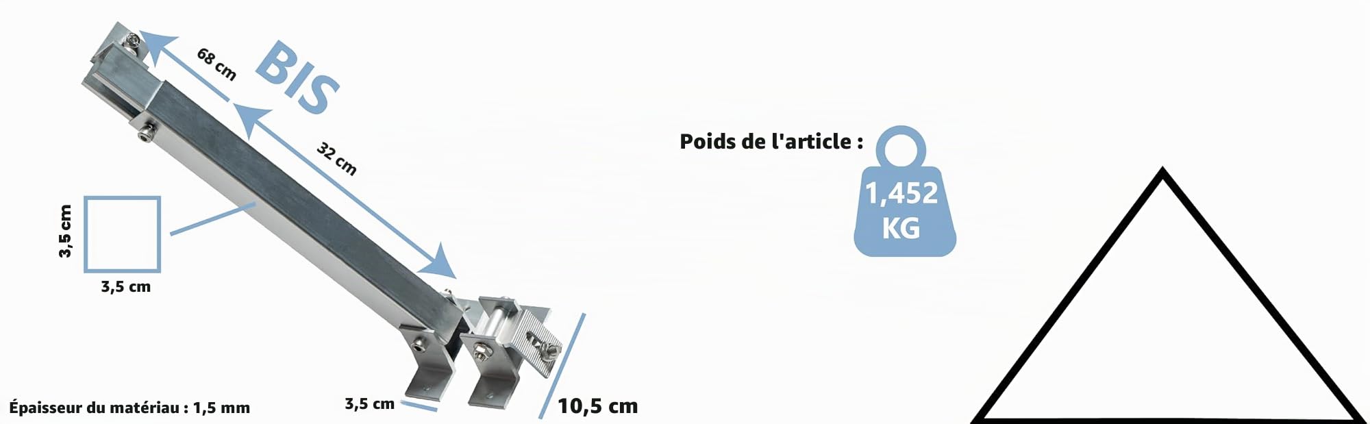 Support De Module Solaire Pour Centrale De Balcon Noir (15-30°) 1 Panneau, éLévation Pour Panneau Solaire, Cadre En Aluminium Pour Systèmes Photovoltaïques, Résistant Aux Intempéries Et Robuste