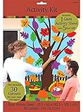 Amscan Fall Thanksgiving Tree Door Wall Activity Kit, Backdrop, Bulletin Board for Homeschooling,...